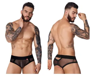 Clothing_Pikante_Mens Underwear Pikante PIK 1091 Burly Mesh Briefs Color Black