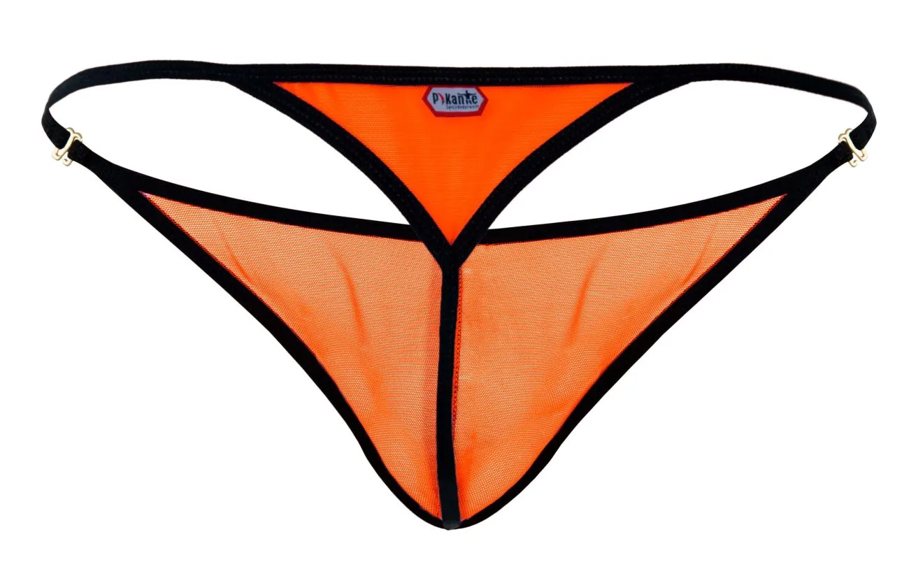 Clothing_Pikante_Mens Underwear Pikante PIK 1279 Sonar Thongs Color Orange