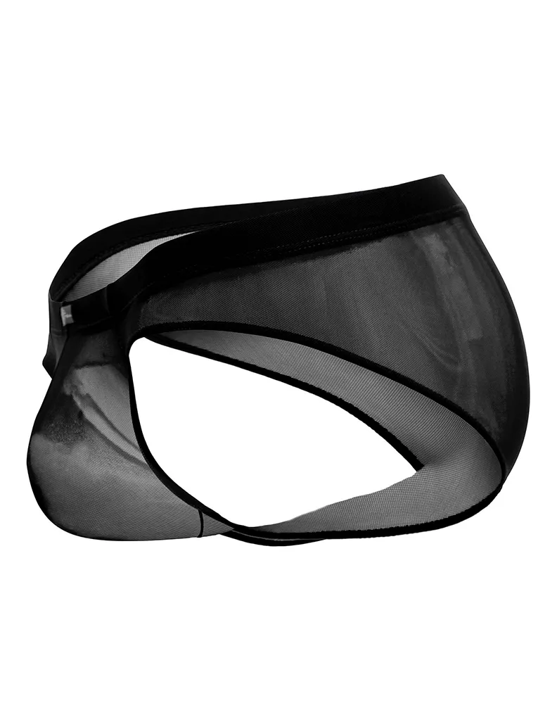 Clothing_Xtremen_Mens Underwear Xtremen 91138 Mesh Briefs Black