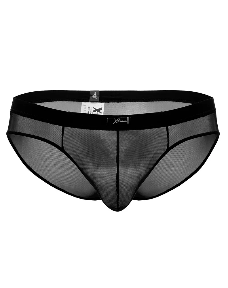 Clothing_Xtremen_Mens Underwear Xtremen 91138 Mesh Briefs Black