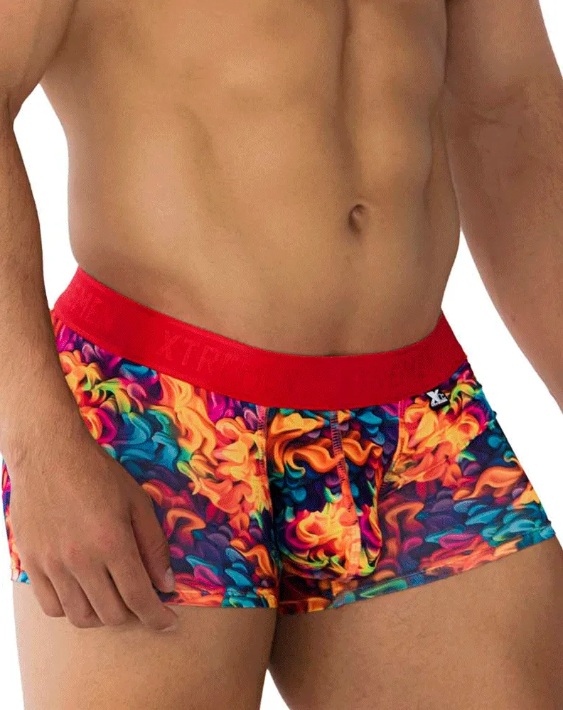Clothing_Xtremen_Mens Underwear Xtremen 91173 Printed Trunks Fire