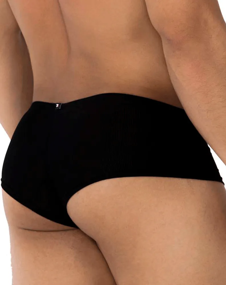 Clothing_Xtremen_Mens Underwear Xtremen 91175 Microfiber Trunks Black