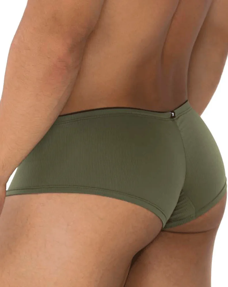 Clothing_Xtremen_Mens Underwear Xtremen 91175 Microfiber Trunks Green
