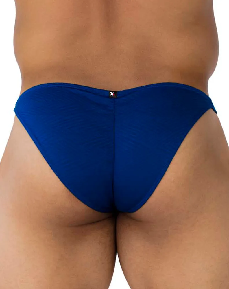 Clothing_Xtremen_Mens Underwear Xtremen 91192 Jacquard Bikini Royal Blue