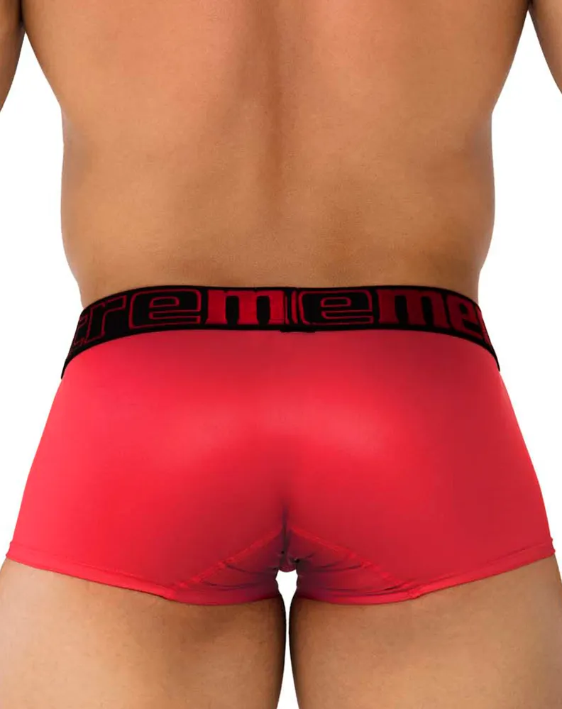Clothing_Xtremen_Mens Underwear Xtremen 91202 Microfiber Trunks Cherry