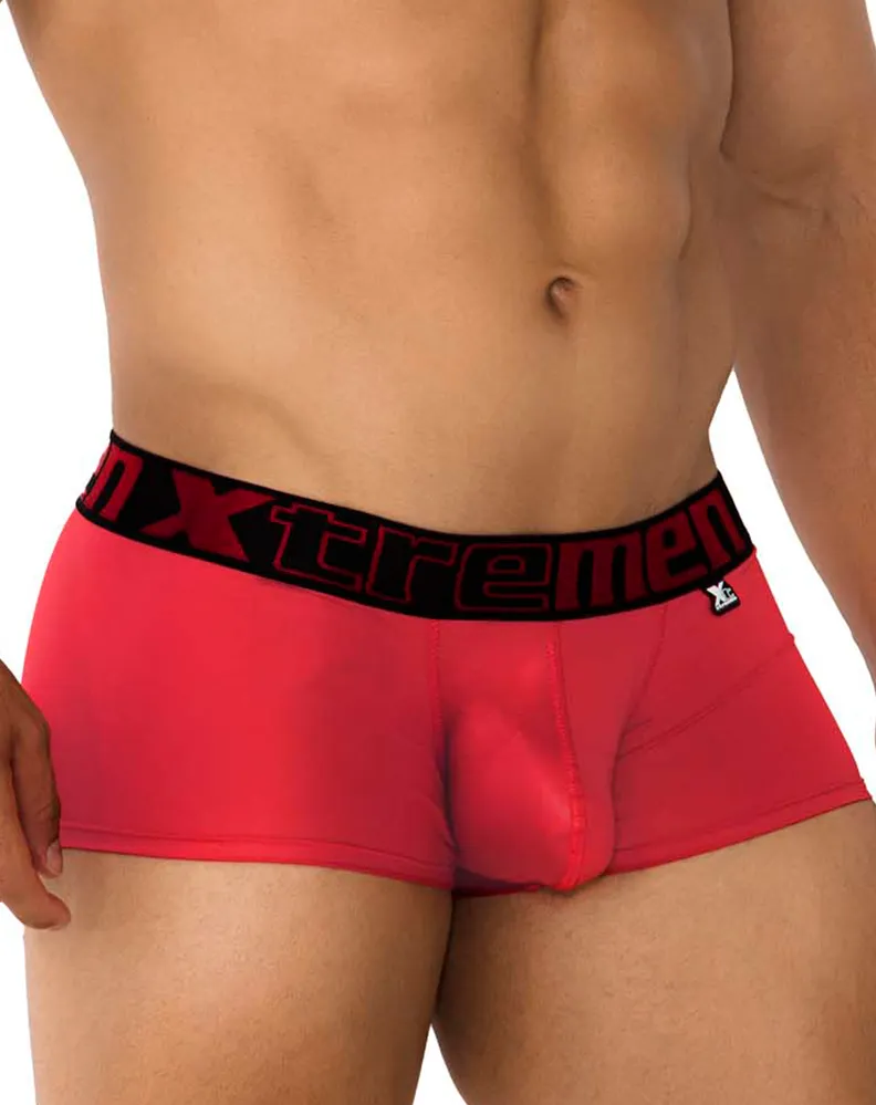 Clothing_Xtremen_Mens Underwear Xtremen 91202 Microfiber Trunks Cherry