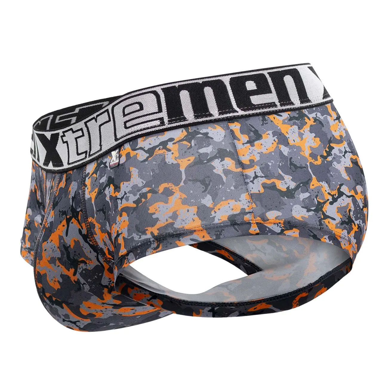 Clothing_Xtremen_Underwear Xtremen 41313 Printed Briefs Color Orange