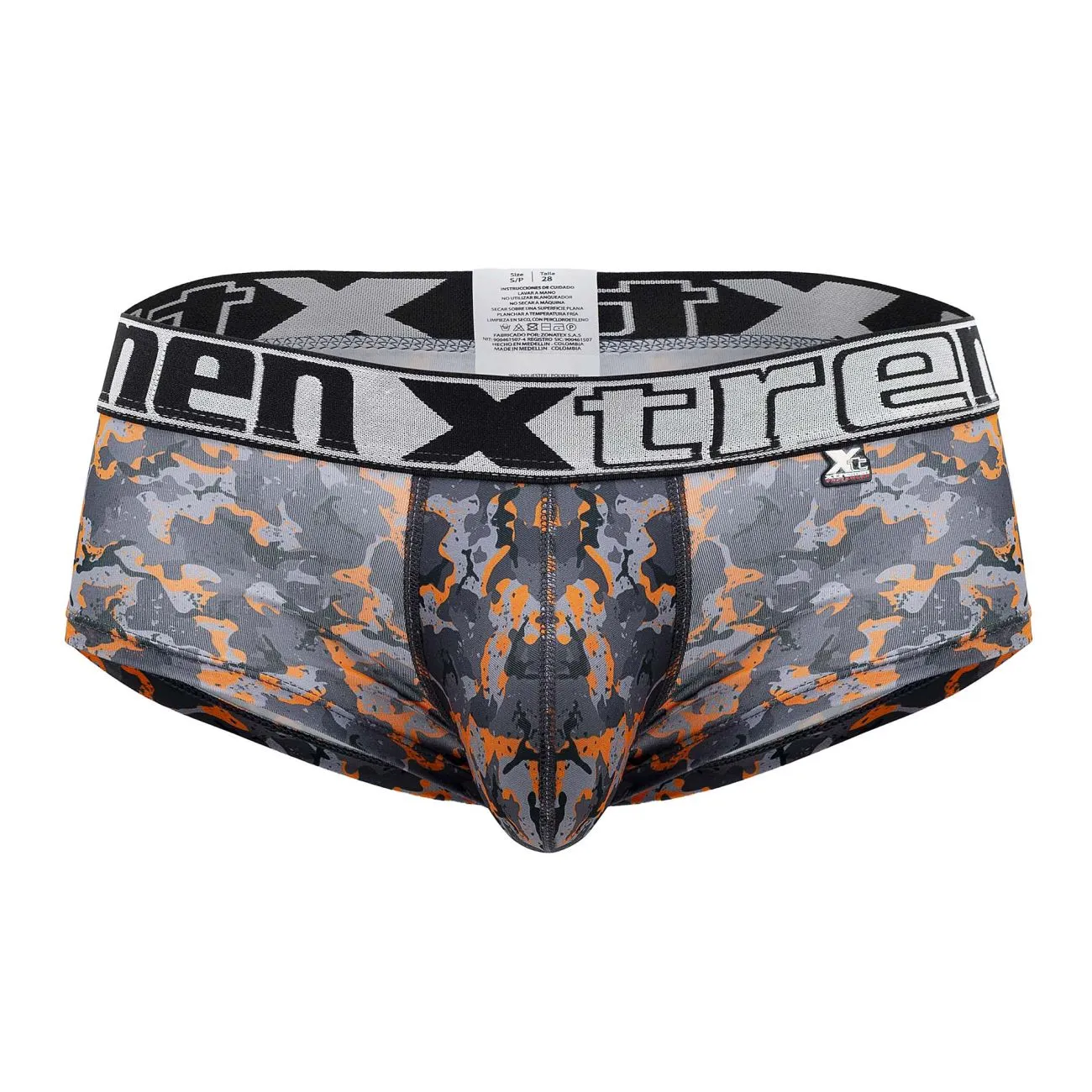 Clothing_Xtremen_Underwear Xtremen 41313 Printed Briefs Color Orange