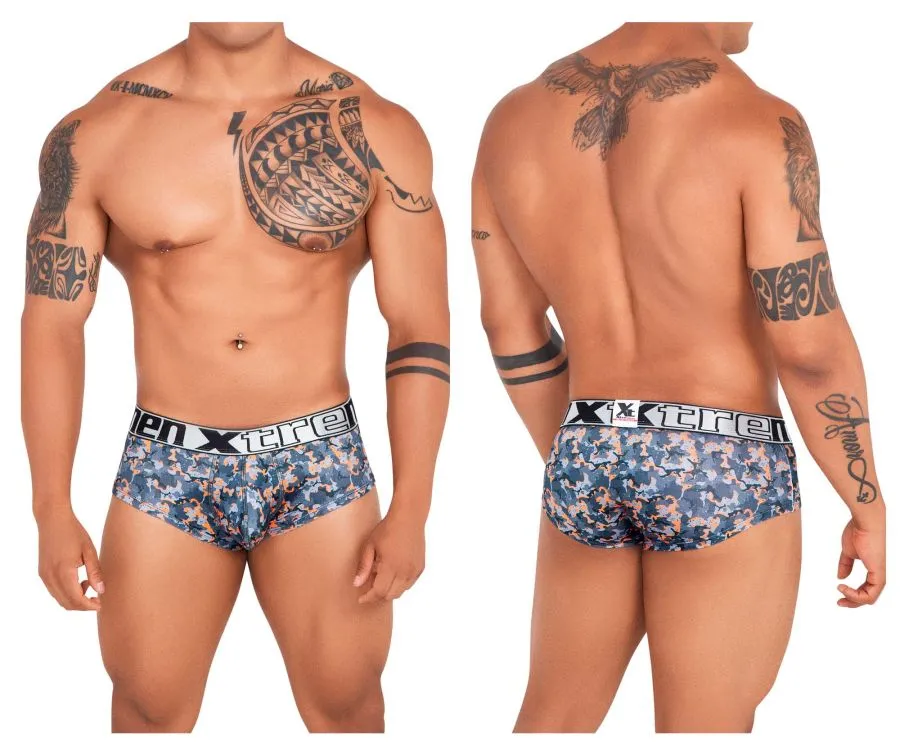Clothing_Xtremen_Underwear Xtremen 41313 Printed Briefs Color Orange
