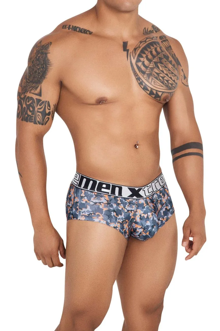 Clothing_Xtremen_Underwear Xtremen 41313 Printed Briefs Color Orange