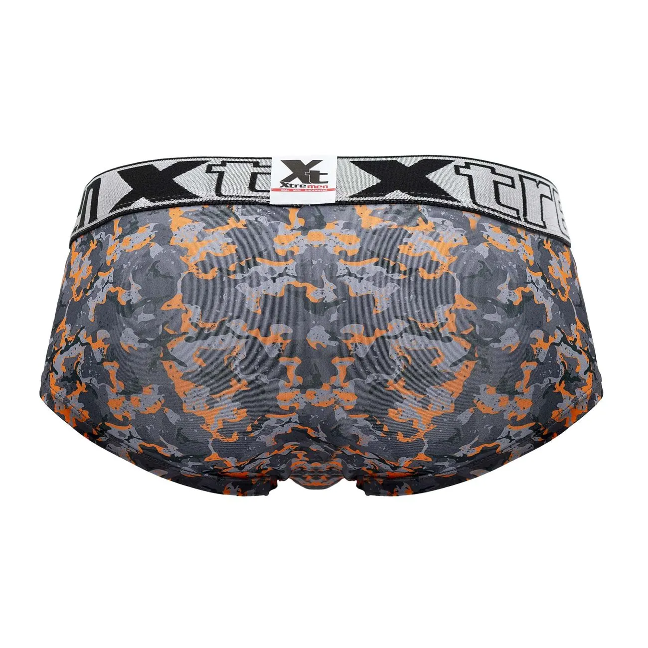 Clothing_Xtremen_Underwear Xtremen 41313 Printed Briefs Color Orange