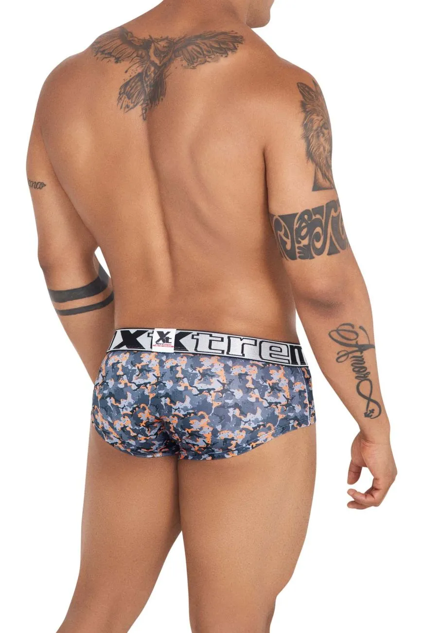 Clothing_Xtremen_Underwear Xtremen 41313 Printed Briefs Color Orange