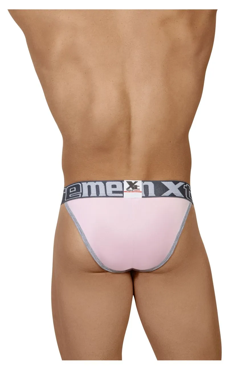 Clothing_Xtremen_Underwear Xtremen 91057X-3 3PK Bikini Color Gray-Blue-Pink