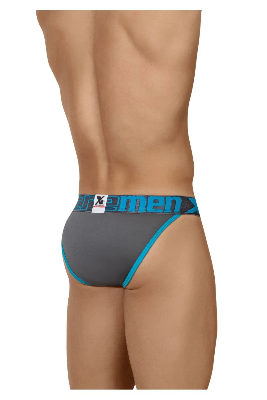 Clothing_Xtremen_Underwear Xtremen 91057X-3 3PK Bikini Color Gray-Blue-Pink