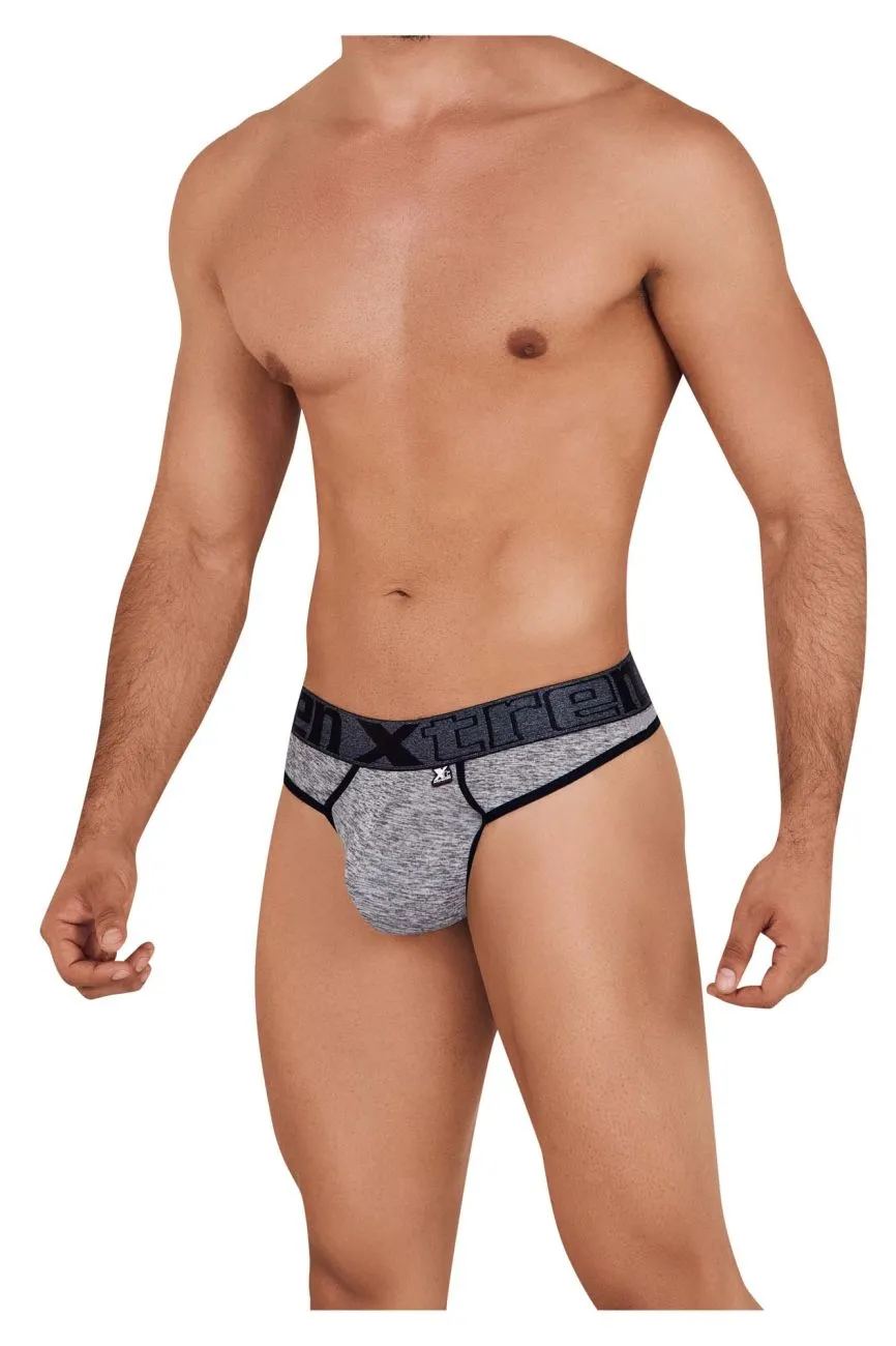 Clothing_Xtremen_Underwear Xtremen 91101X Microfiber Thongs Color Jasper Gray