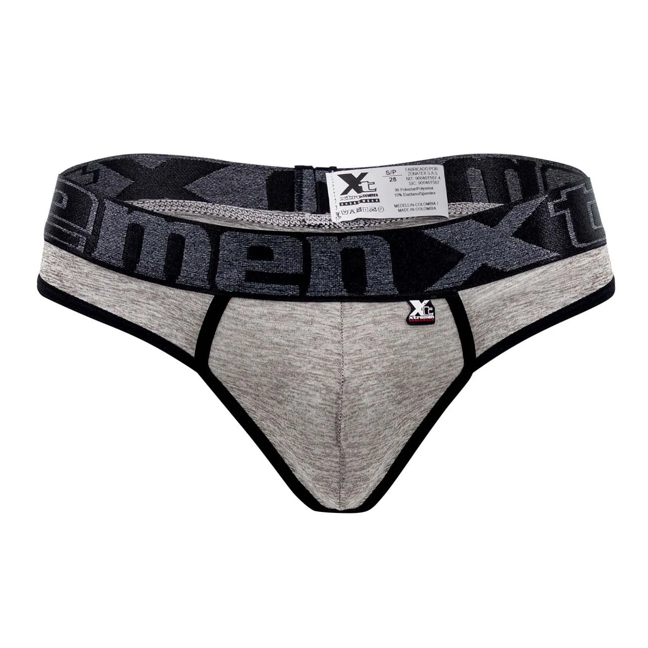 Clothing_Xtremen_Underwear Xtremen 91101X Microfiber Thongs Color Jasper Gray