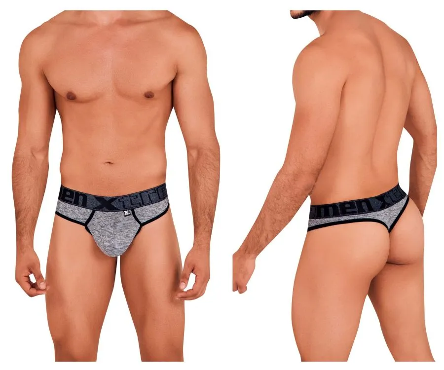 Clothing_Xtremen_Underwear Xtremen 91101X Microfiber Thongs Color Jasper Gray