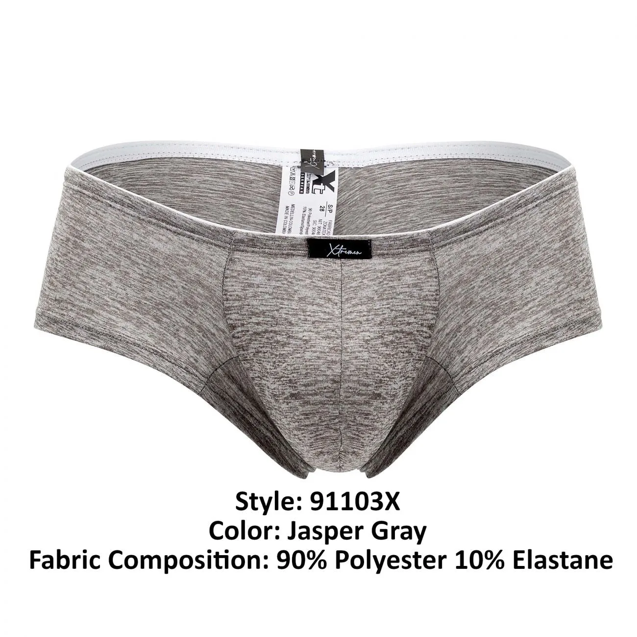 Clothing_Xtremen_Underwear Xtremen 91103X Microfiber Trunks Color Jasper Gray