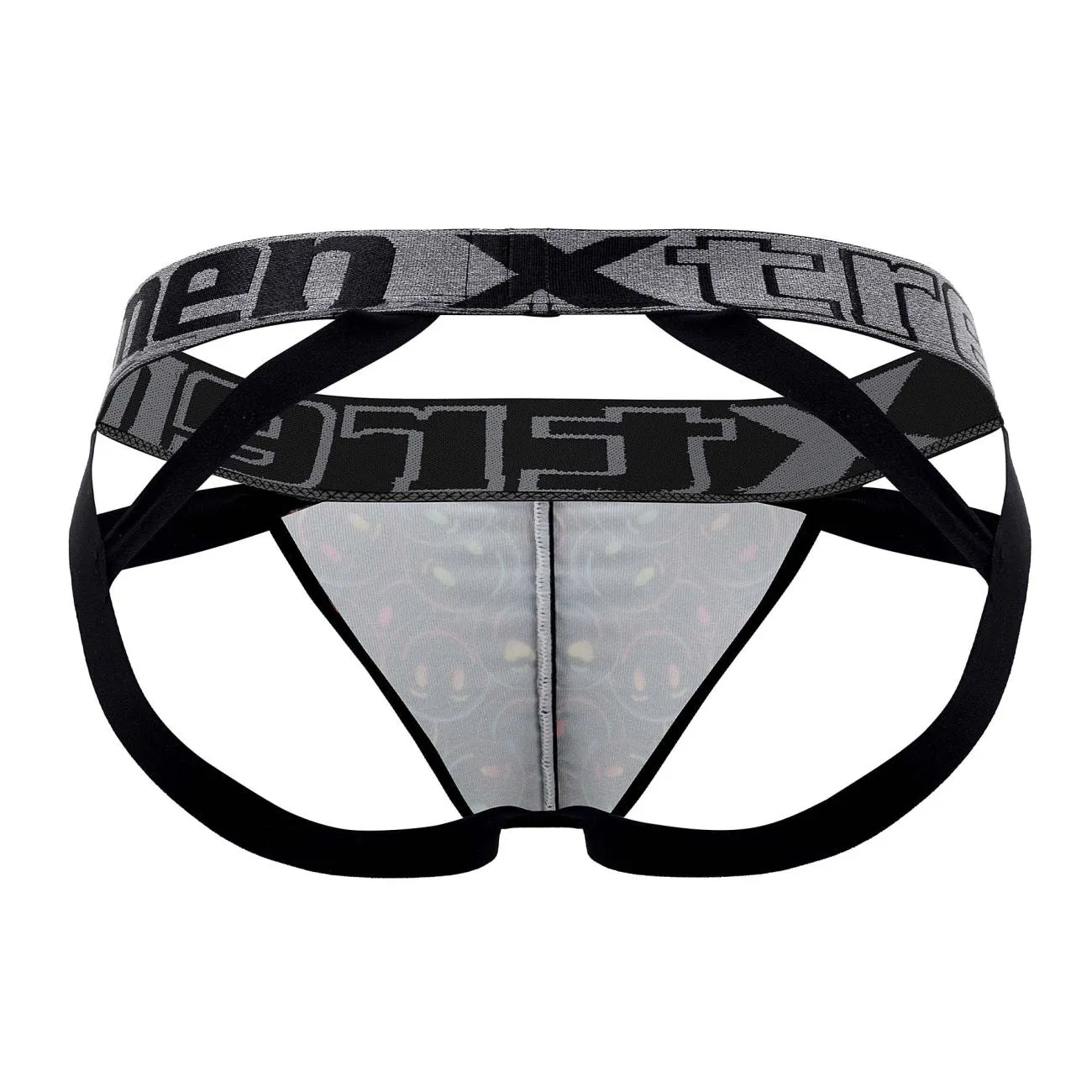 Clothing_Xtremen_Underwear Xtremen 91148 Printed Microfiber Jockstrap Color Smiley Face