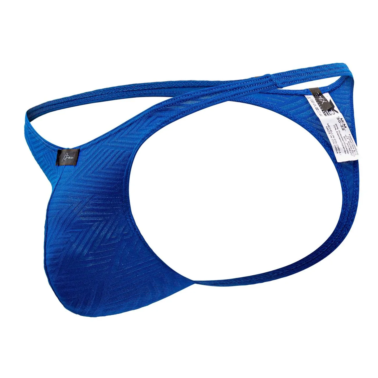 Clothing_Xtremen_Underwear Xtremen 91191 Jacquard Thongs Color Royal Blue