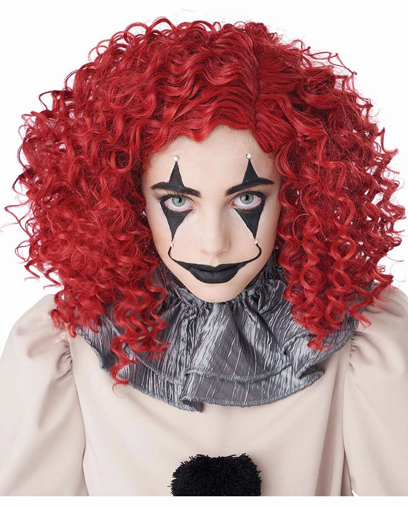 Corkscrew Clown Curly Red Wig