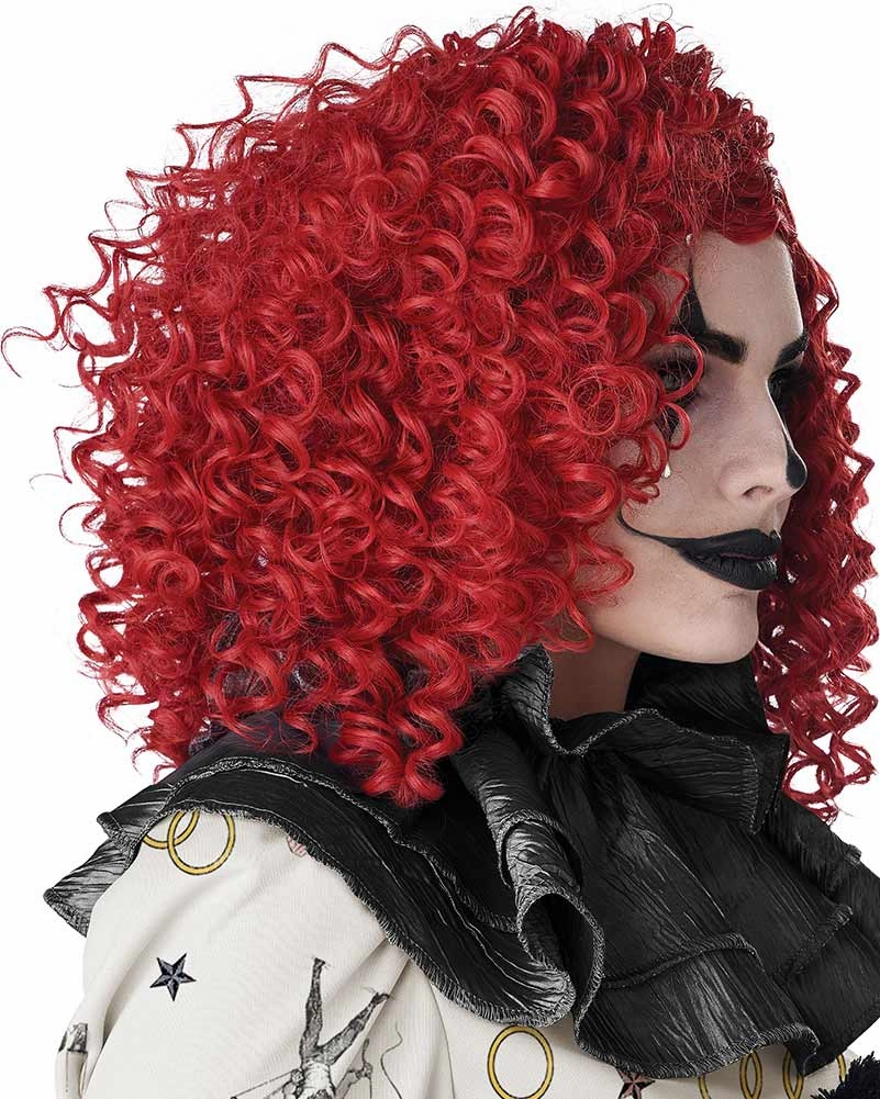 Corkscrew Clown Curly Red Wig