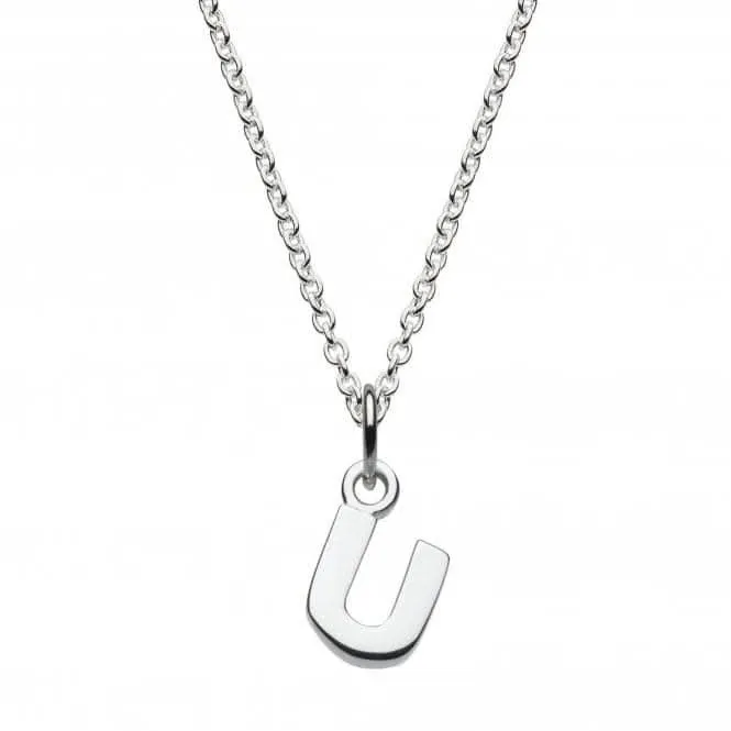 Dew Sterling Silver Dinky U Initial Pendant 9092HPU Dew Jewellery