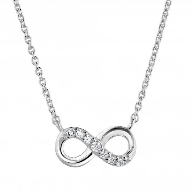 Dew Sterling Silver Infinity Cubic Zirconia 16 Necklet 9517CZ027 Dew Jewellery