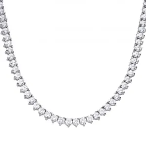Diamonfire Silver White Zirconia Tennis Collier Necklace N4231 Diamonfire Jewellery