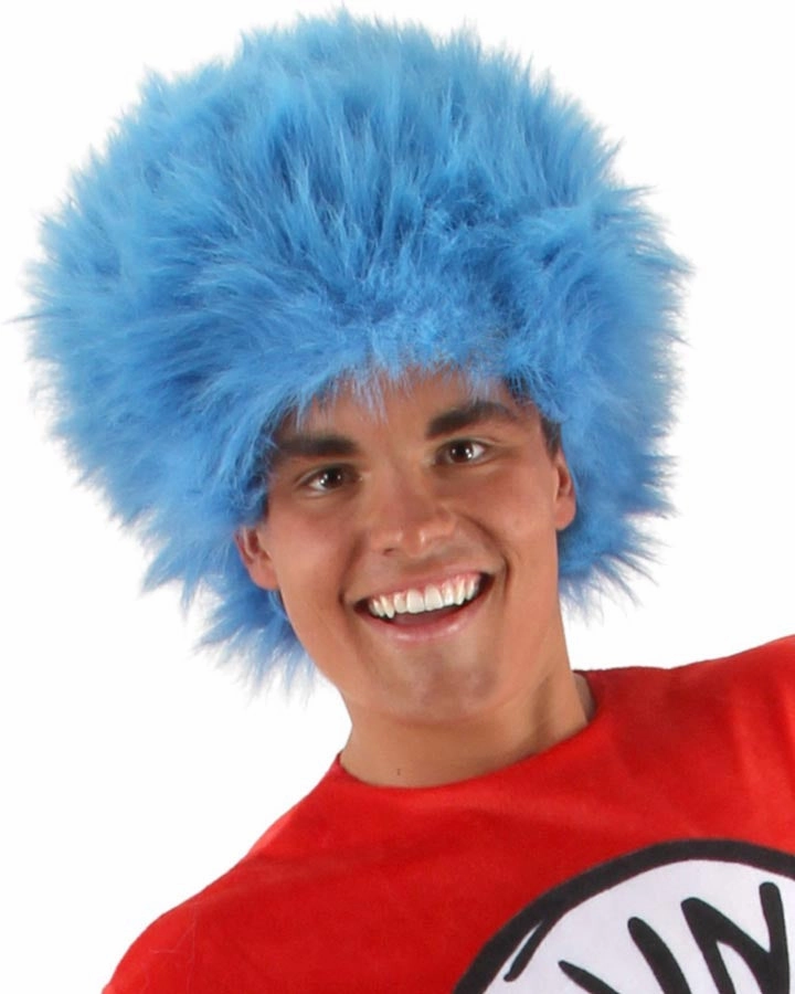 Dr Seuss Thing 1 and Thing 2 Short Blue Wig