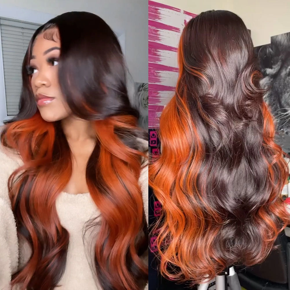 Essence | 13X6 Lace Front Ginger Higlight Virgin Human Hair Wig