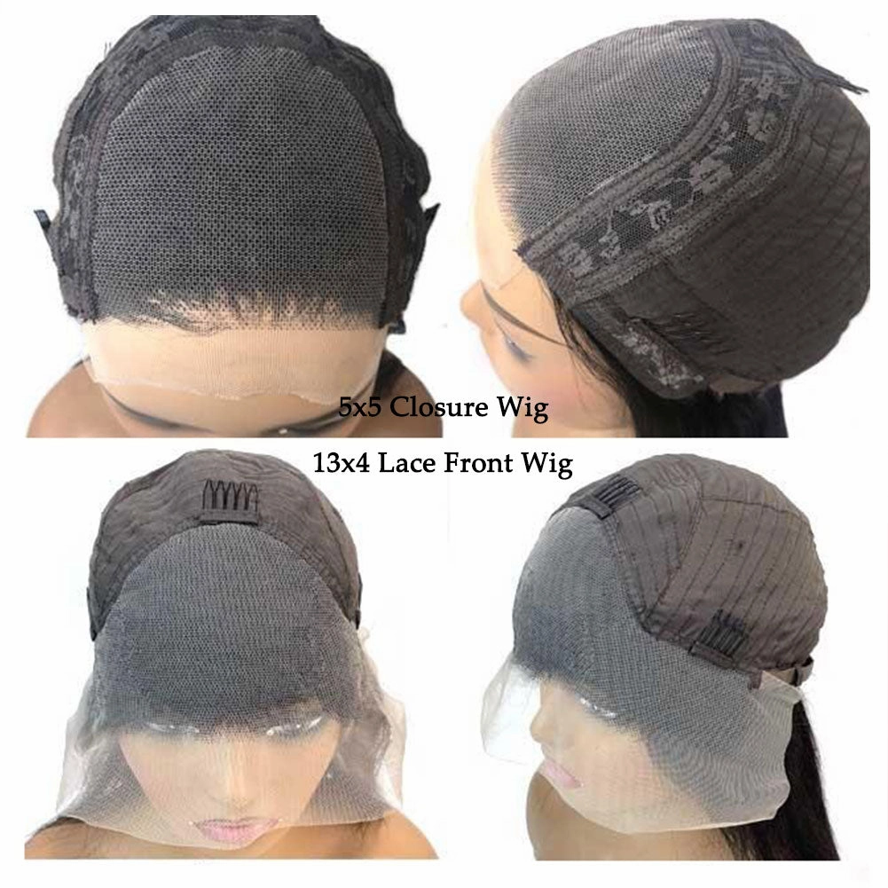 Grey Bob Salt and Pepper Virgin Human Hair Lace Front Bob Frontal Wig