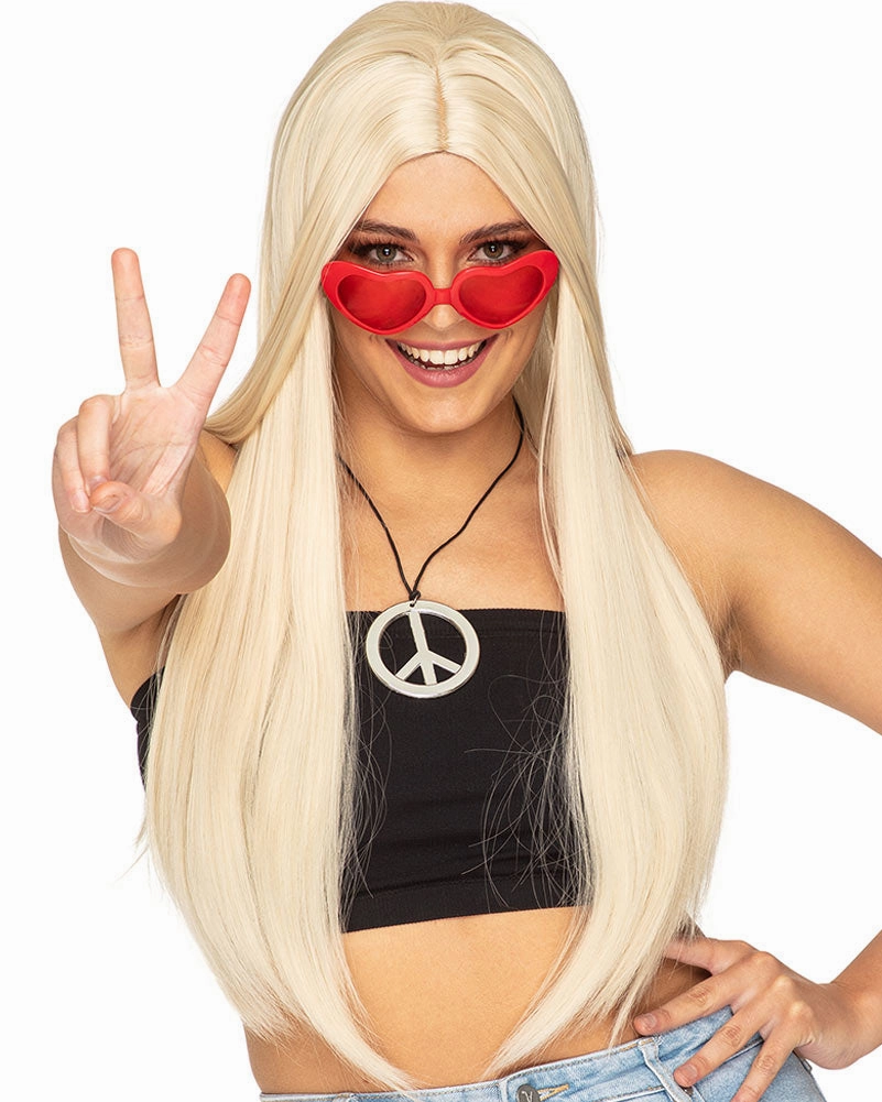 Hippie Deluxe Long Blonde Wig