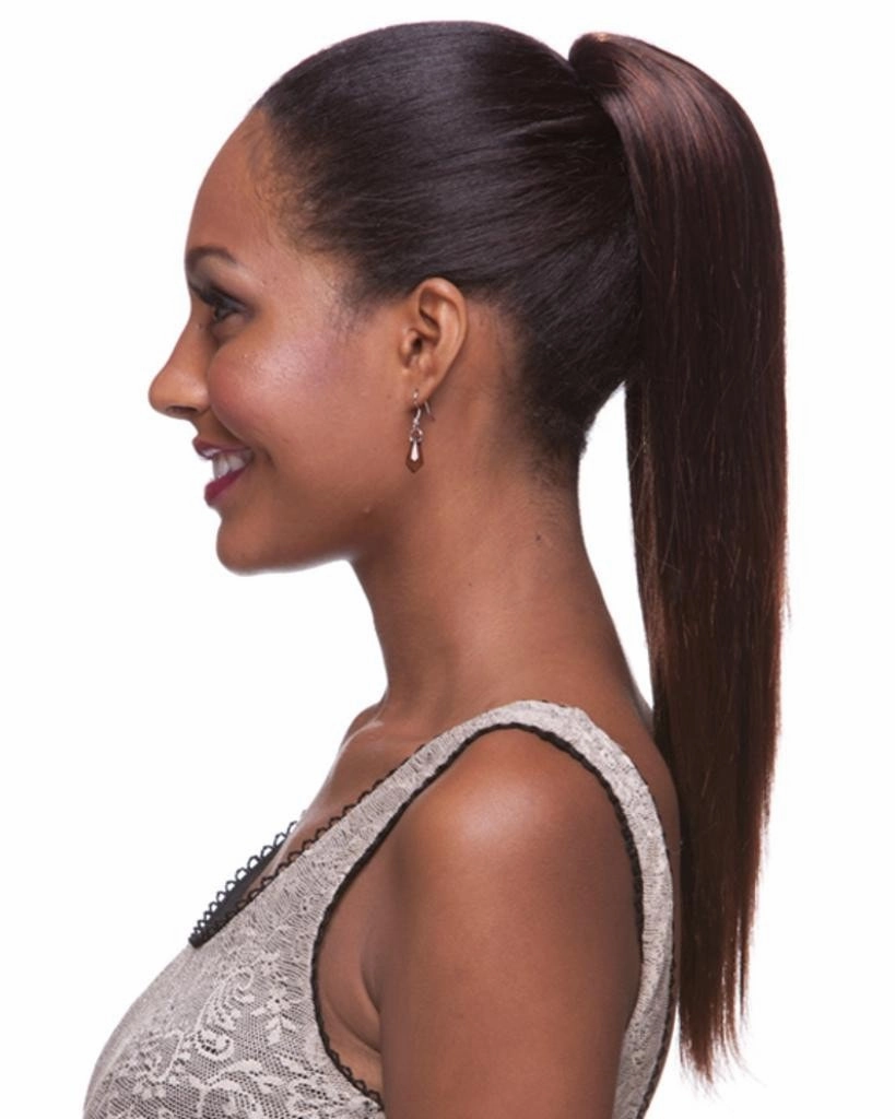 HP ESS - Medium Length Drawstring Straight Ponytail