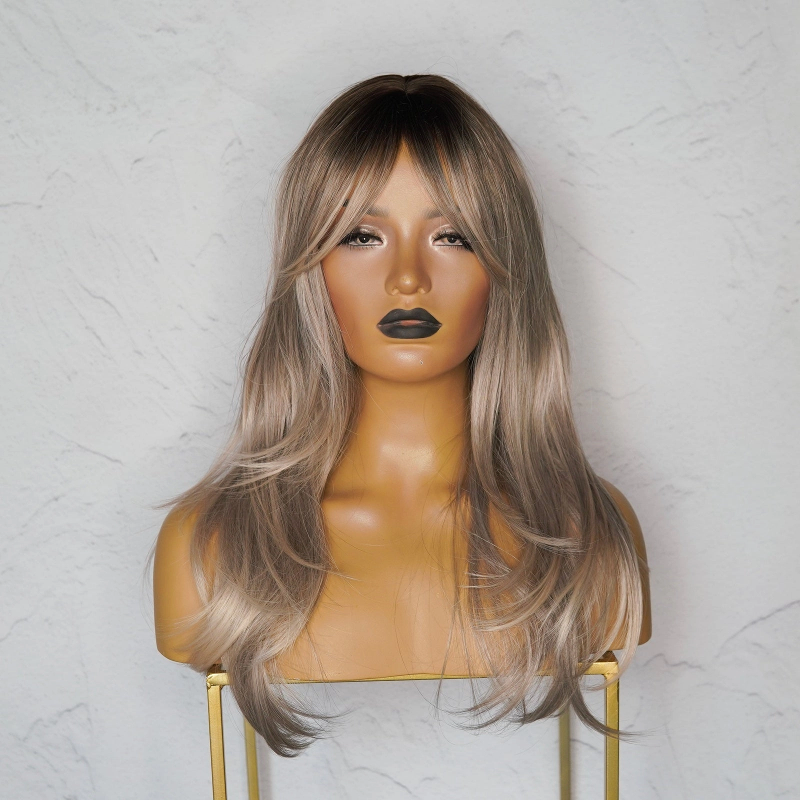 JOSIE Ombre Ash Blonde Fringe Wig