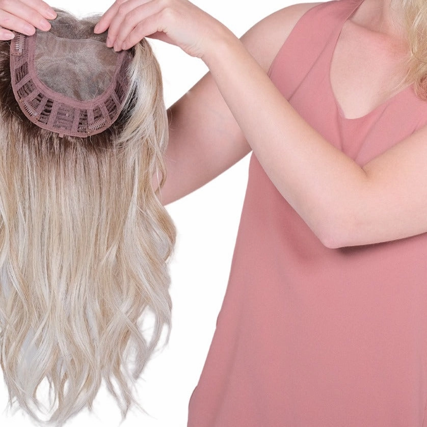 Lace Front Mono Topper Peerless 16" - Caf Collection by BelleTress