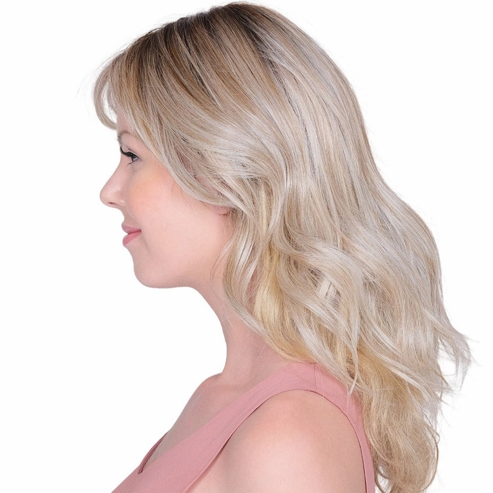 Lace Front Mono Topper Peerless 16" - Caf Collection by BelleTress