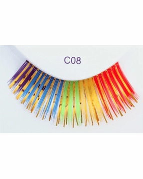 Rainbow with Gold Eyelash C08