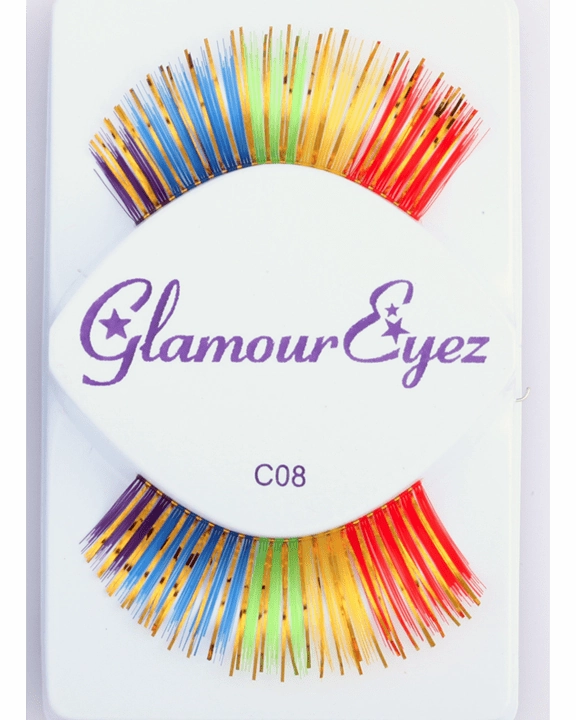 Rainbow with Gold Eyelash C08