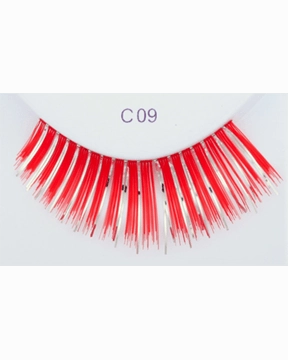 Red with Silver Eyelash C09