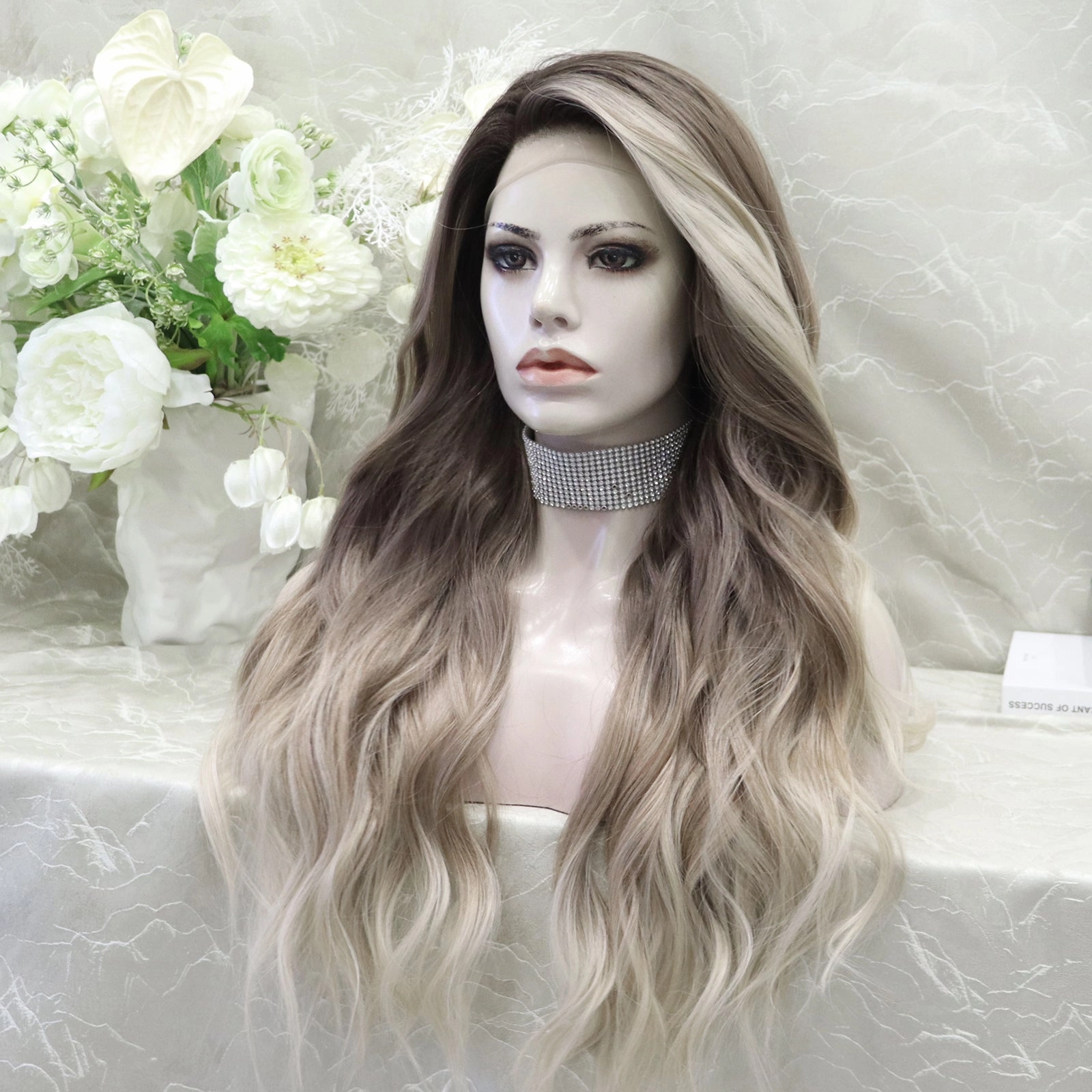 Shannon Ombre Ash Brown to Blonde Body Wave 13*4 Lace Front Wig