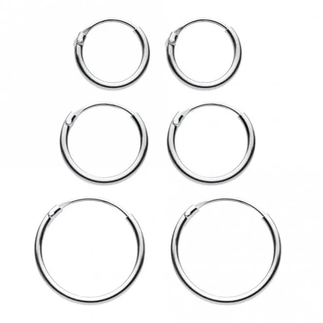 Sleeper Hoop Earring Set - 11mm, 13mm, 15mm 67710HP Dew Jewellery