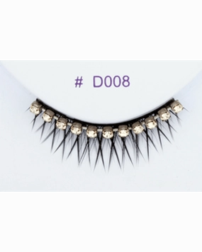 Small Black with Gems Eyelash D008