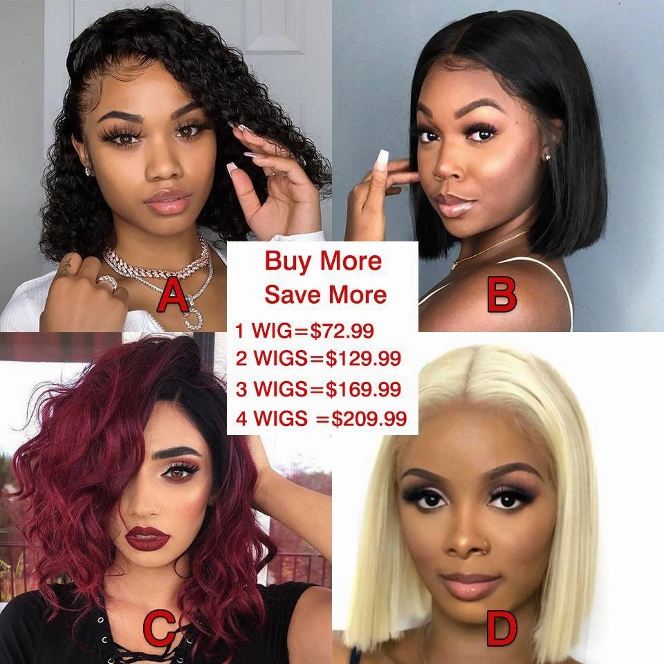 Special Package Sale 4 Short BOB Wigs | BUY MORE SAVE MORE