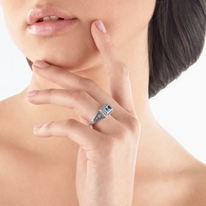 Sterling Silver Light Blue College Ring TR2340-644-31 Thomas Sabo Rings