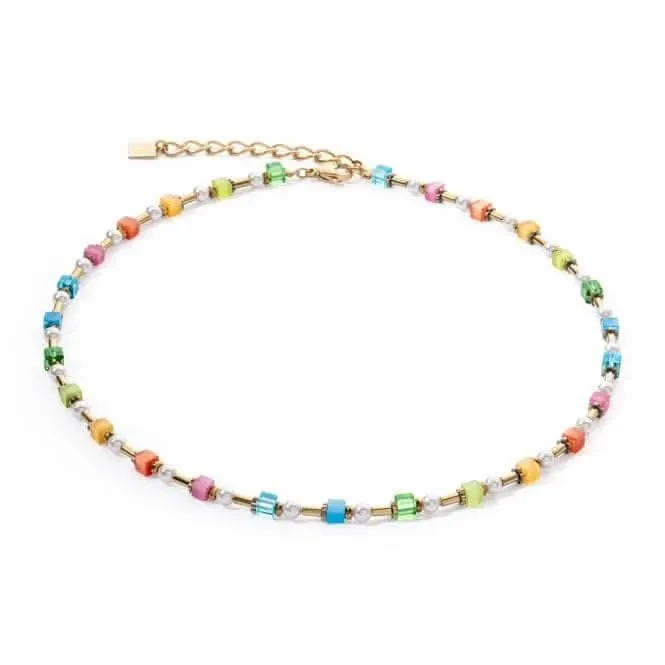 Swarovski Crystal Multicolour Gold Necklace 4356/10-1516 Coeur De Lion Jewellery