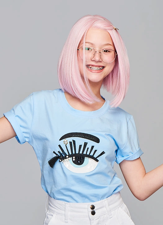Sweetly Pink Wig from Kidz by Hairdo. | Lace Front | Mono Part | Heat Friendly Synthetic