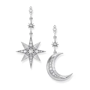 Thomas Sabo Jewellery Thomas Sabo Glam & Soul Sterling Silver Royalty Moon and Star Earrings