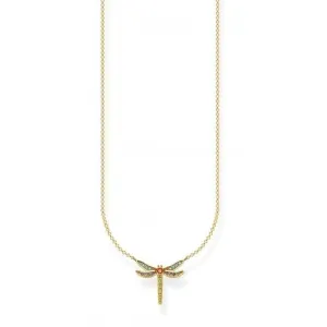 Thomas Sabo Paradise Gold Plated Dragonfly Necklace KE1837-974-7-L45v Thomas Sabo Necklaces