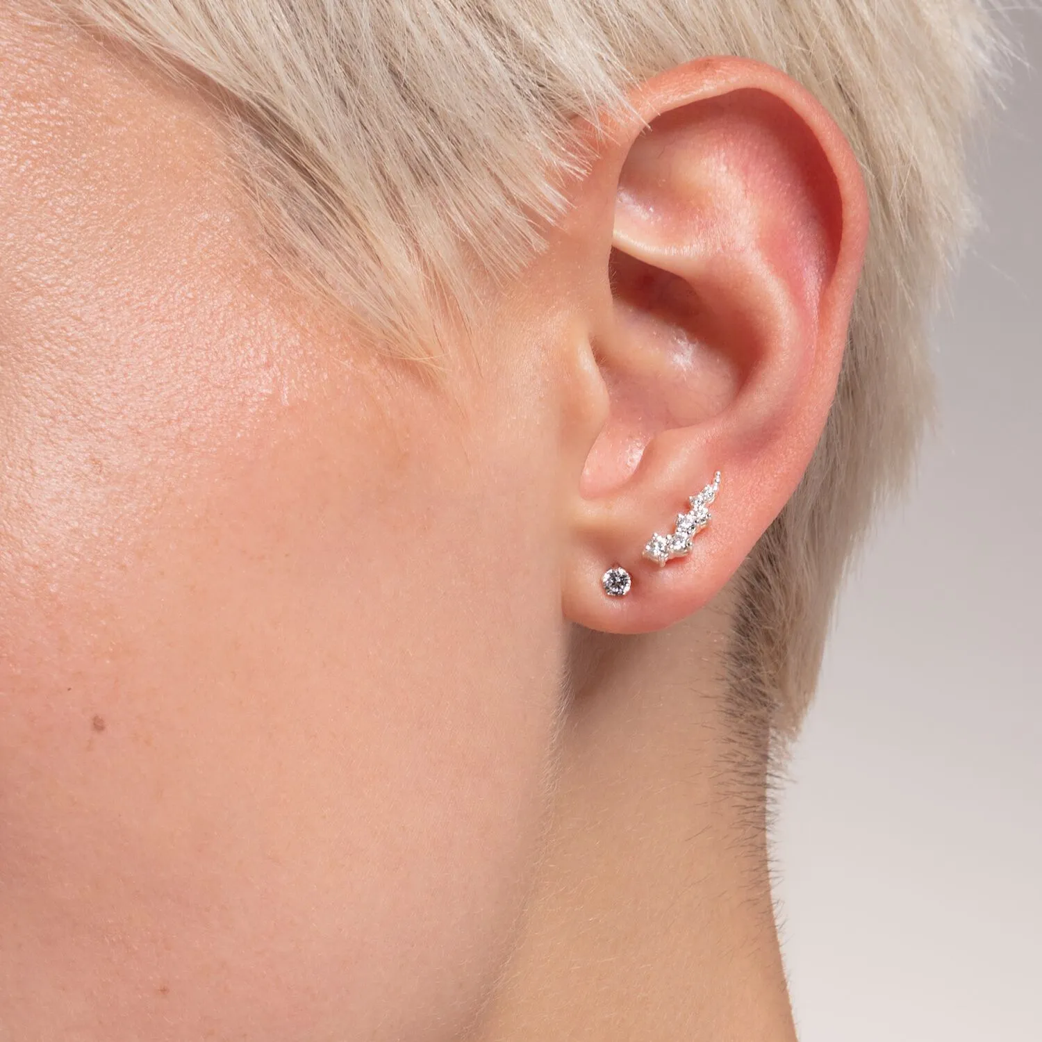 Thomas Sabo Womens Earrings Ear Climber White Stones